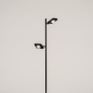 Foto 15693-3: Dimbare led vloerlamp in zwart met twee verstelbare lichtpunten 