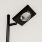 Foto 15693-7: Dimbare led vloerlamp in zwart met twee verstelbare lichtpunten 