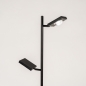 Foto 15693-9: Dimbare led vloerlamp in zwart met twee verstelbare lichtpunten 