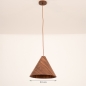 Foto 15694-1: Houten hanglamp in walnoot kleur E27