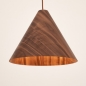 Foto 15694-2: Houten hanglamp in walnoot kleur E27