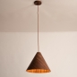 Foto 15694-4: Houten hanglamp in walnoot kleur E27
