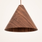 Foto 15694-5: Houten hanglamp in walnoot kleur E27