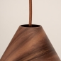 Foto 15694-9: Houten hanglamp in walnoot kleur E27