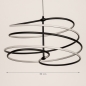 Foto 15698-1: Moderne led hanglamp spiraal in het zwart, dimbaar met een gewone schakelaar
