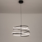 Foto 15698-2: Moderne led hanglamp spiraal in het zwart, dimbaar met een gewone schakelaar