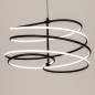 Foto 15698-3: Moderne led hanglamp spiraal in het zwart, dimbaar met een gewone schakelaar
