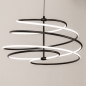 Foto 15698-5: Moderne led hanglamp spiraal in het zwart, dimbaar met een gewone schakelaar