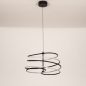 Foto 15698-6: Moderne led hanglamp spiraal in het zwart, dimbaar met een gewone schakelaar