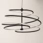 Foto 15698-7: Moderne led hanglamp spiraal in het zwart, dimbaar met een gewone schakelaar