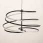 Foto 15698-8: Moderne led hanglamp spiraal in het zwart, dimbaar met een gewone schakelaar