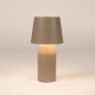 Foto 15704-4: Beige tafellamp van metaal in modern design voor stijlvolle verlichting