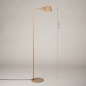 Foto 15709-1: Staande leeslamp van metaal in beige E27