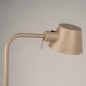 Foto 15709-6: Staande leeslamp van metaal in beige E27