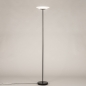 Foto 15716-3: Moderne schwarze LED Uplighter mit Glasschale