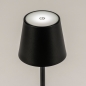 Foto 15718-5: Oplaadbare tafellamp voor buiten en binnen in het zwart met USB 