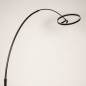 Foto 15722-10: Moderne led booglamp in het zwart met dimmer 