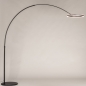 Foto 15722-2: Moderne led booglamp in het zwart met dimmer 