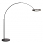 Foto 15722-21: Moderne led booglamp in het zwart met dimmer 