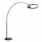 Foto 15722-22: Moderne led booglamp in het zwart met dimmer 