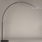 Foto 15722-4: Moderne led booglamp in het zwart met dimmer 