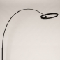 Foto 15722-9: Moderne led booglamp in het zwart met dimmer 
