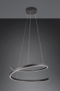 Foto 15727-1: Zwarte led hanglamp met krul, modern, minimalistisch en stijlvol