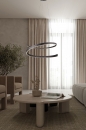 Foto 15727-6: Zwarte led hanglamp met krul, modern, minimalistisch en stijlvol