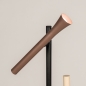 Foto 15732-10: Dimbare 3-Lichts led vloerlamp in zwart met beige, taupe en koffie kleur