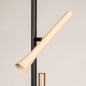 Foto 15732-11: Dimbare 3-Lichts led vloerlamp in zwart met beige, taupe en koffie kleur