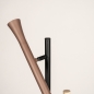 Foto 15732-13: Dimbare 3-Lichts led vloerlamp in zwart met beige, taupe en koffie kleur