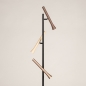 Foto 15732-8: Dimbare 3-Lichts led vloerlamp in zwart met beige, taupe en koffie kleur