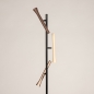 Foto 15732-9: Dimbare 3-Lichts led vloerlamp in zwart met beige, taupe en koffie kleur