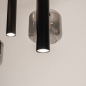 Foto 15736-11: Hotel chique hanglamp zwart met rookglas en GU10 kokers