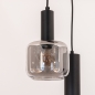 Foto 15736-13: Hotel chique hanglamp zwart met rookglas en GU10 kokers