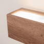 Foto 15737-9: Moderne up en down wandlamp rechthoek van metaal met hout look IP44
