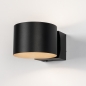 Foto 15749-2: Draaibare zwarte LED wandlamp met afstandsbediening