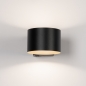 Foto 15749-6: Draaibare zwarte LED wandlamp met afstandsbediening