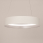 Foto 15750-2: Moderne witte LED hanglamp met brede cirkel, dimbaar met afstandsbediening