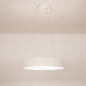 Foto 15750-3: Moderne witte LED hanglamp met brede cirkel, dimbaar met afstandsbediening