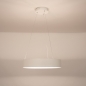 Foto 15750-5: Moderne witte LED hanglamp met brede cirkel, dimbaar met afstandsbediening