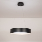 Foto 15751-2: Ronde led hanglamp in zwart met goud, dimbaar met afstandsbediening