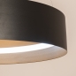 Foto 15751-4: Ronde led hanglamp in zwart met goud, dimbaar met afstandsbediening