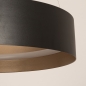 Foto 15751-5: Ronde led hanglamp in zwart met goud, dimbaar met afstandsbediening