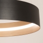 Foto 15751-6: Ronde led hanglamp in zwart met goud, dimbaar met afstandsbediening