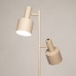 Foto 15754-2: Beige 2-lichts vloerlamp met schakelaar op de spots E27
