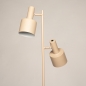 Foto 15754-7: Beige 2-lichts vloerlamp met schakelaar op de spots E27