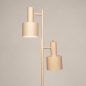 Foto 15754-8: Beige 2-lichts vloerlamp met schakelaar op de spots E27