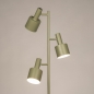Foto 15755-10: Sage green vloerlamp van metaal met drie E27 spots 