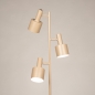 Foto 15756-2: Beige vloerlamp met 3 richtbare spots E27 